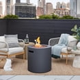 thumbnail image 3 of Real Flame Aegean 24" Round Steel Propane Fire Pit Table With Hidden Tank in Weathered Slate, 3 of 9