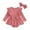 Red, variant on Musuos Newborn Girl Outfit, 3 6 9 12 18M Long Sleeve Crew Neck Bow A-line Romper Dress with Headband Clothes