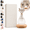 White+base+white gift box, variant on Cat Storm Glass Weather Predictor Bottle, Egyptian Cat Weather Forecaster with Wooden Base, Crystal Barometer Weather Station, Decorative Glass Weather Glass for Home Office Desk Gift