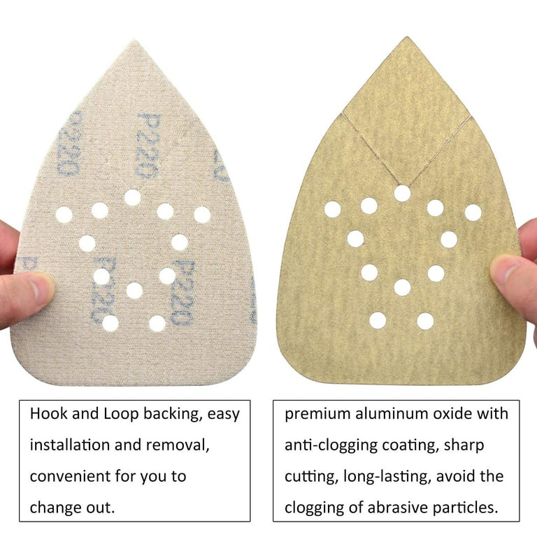 Mouse Sanding Pads Hook Loop Sandpaper 150 Grit for Black+Decker Detail  Sander