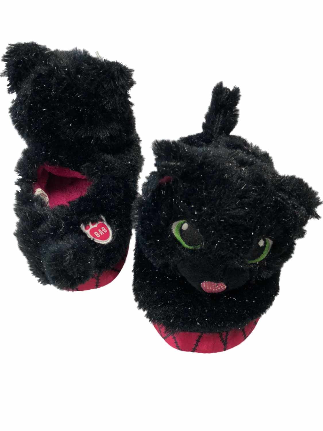 Girls Black Cat Build A Bear Slippers 