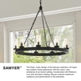 thumbnail image 2 of 29208BK-LV Hinkley Lighting Sawyer - 3.5W 9 LED Outdoor Medium Chandelier-27.75 Inch Tall and 30 Inch Wide, 2 of 20