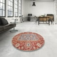 thumbnail image 4 of Ahgly Company Machine Washable Indoor Rectangle Abstract Grapefruit Red Area Rugs, 3' x 5', 4 of 7
