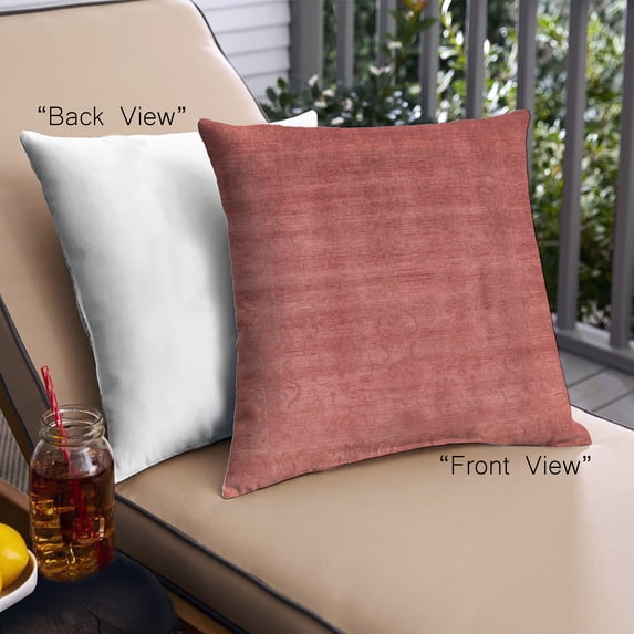 Ahgly Company Outdoor Square Mid-Century Modern Throw Pillow, 18 inch by 18 inch