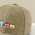 thumbnail image 7 of CAUYDY Kids Baseball Hat Miniature Train Themed Washed Baseball Cap Vintage Distressed Baseball Cap Cartoon Hat For 4T 5T 6T 7T 8T Boys (Sizes 3-8 Years,B1-Khaki), 7 of 7