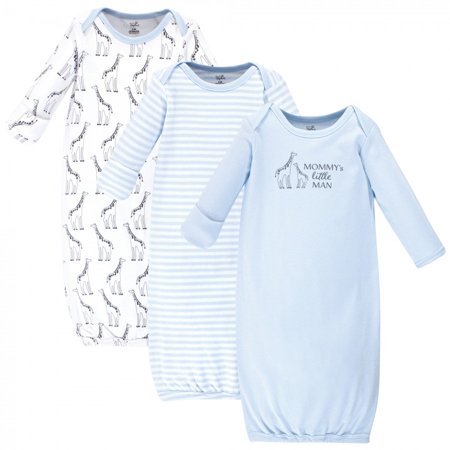 

Touched by Nature Baby Boy Organic Cotton Long-Sleeve Gowns 3pk Giraffe 0-6 Months