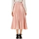 thumbnail image 3 of Faldas Midi Plisadas Metálicas con Cintura Elástica Inspiradas en Mujeres Chic L Rosa, 3 of 7