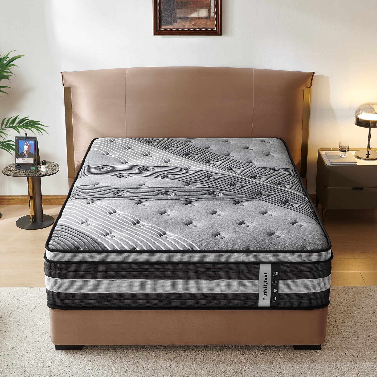 TWIN Size 12-Inch Medium Firm Hybrid Mattress in a Box, Euro Top with ActiveCool Gel Memory Foam for Pressure Relief & Motion Isolation, Fiberglass-Free, CertiPUR-US Certified