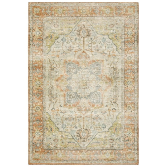 Oriental Weavers Savoy Area Rug 28101 Orange Floral Petals 5' 3" x 7' 3" Rectangle
