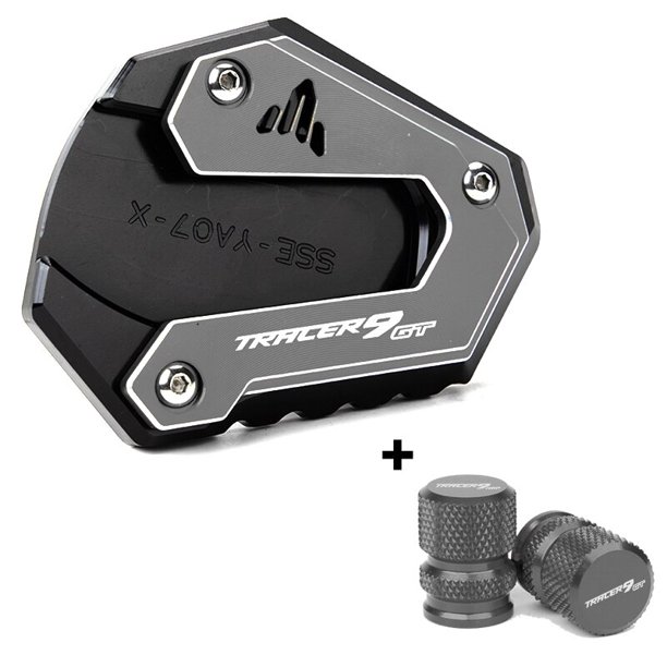Soporte lateral de pie para motocicleta, almohadilla ampliadora, tapa de válvula de neumático, accesorios para Yamaha TRACER 9 GT 9GT Tracer9GT 2021-2023 2022 qym unisex
