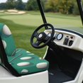 thumbnail image 3 of Garronmavis Golf Club Green Golf Cart Seat Covers Accessories for All Seasons Universal Fit Split Backrest Front Seat Cover for Heat Protection Decor Accessiores for Interior, 3 of 6