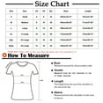 thumbnail image 3 of Hauts d'Été pour Femmes 2023 Femmes Aguichant Imprimé Régulier Bouton Col Rond Manches Trois Quarts Haut Bohème Grande Taille T-Shirt pour Femmes, 3 of 5