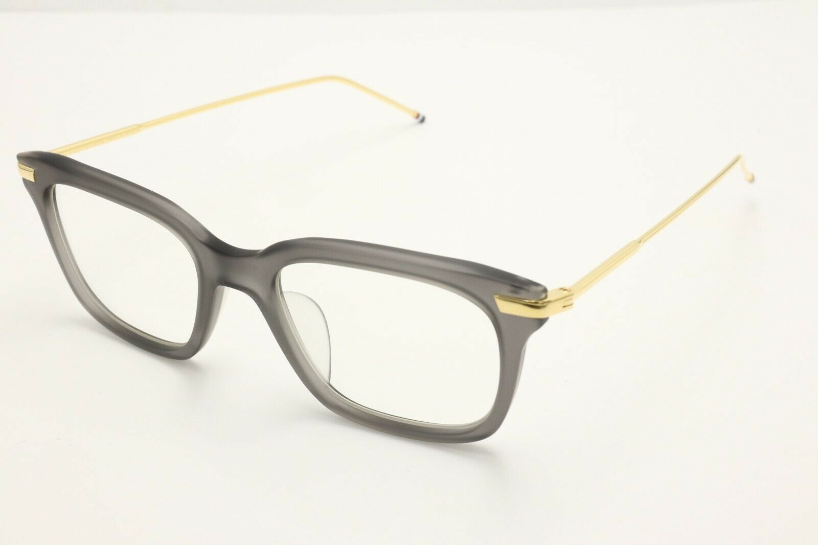 Thom Browne TB-701-G-GRY-GLD-49-AF Square Gray Gold Eyeglasses