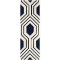 thumbnail image 3 of Safavieh Chatham 6' X 9' Hand Tufted Wool Rug in Dark Blue and Ivory, 3 of 9
