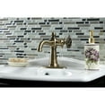 thumbnail image 3 of Kingston Brass KSD3543CG Fuller One-Handle Single-Hole Bathroom Faucet with Deck Plate and Push Pop-Up Drain, Antique Brass, 3 of 7