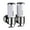 B, variant on weibbin Dual Pump Wall Mount Soap Dispenser, No Drill Bathroom Shower Gel Holder, Transparent Liquid Soap Bottle for Home Hotel, Easy Press, Modern Design