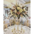 thumbnail image 2 of 4x Metal Flower Stand Gold Column Rack for Stage Balloon Flower Arrangement 60cm, 2 of 7