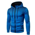 thumbnail image 3 of Sudadera con capucha para hombre con cremallera sudadera con capucha gráfica bolsillo con cremallera estampado de lunares deportes al aire libre Casual sudaderas con capucha diarias sudaderas delgadas, 3 of 5