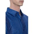 thumbnail image 3 of LA LEELA Men's Hawaiian Short Sleeve Holiday Beach Shirt S Stripes Royal Blue Summer Vacation Holiday, 3 of 6