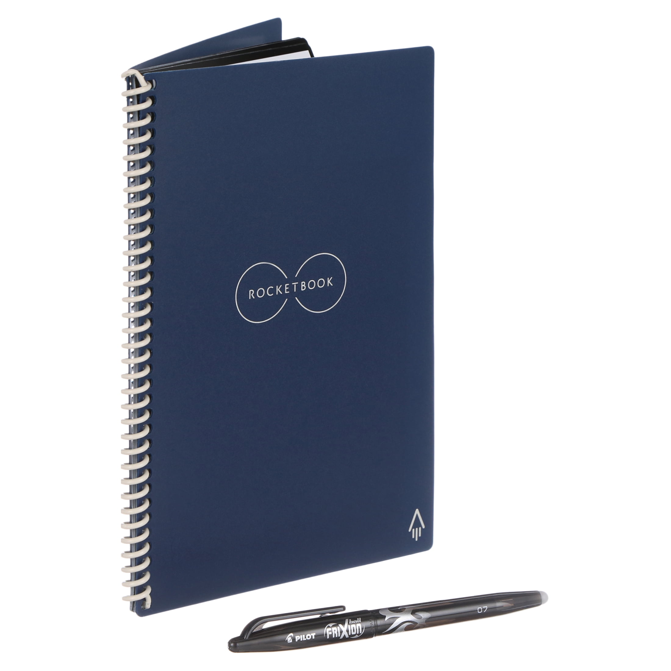 Rocketbook Core Smart Reusable Spiral Notebook, Blue, Letter Size  Eco-friendly Notebook (8.5 x 11), 32 Lined Pages, Includes 1 Pen and  Microfiber Cloth 
