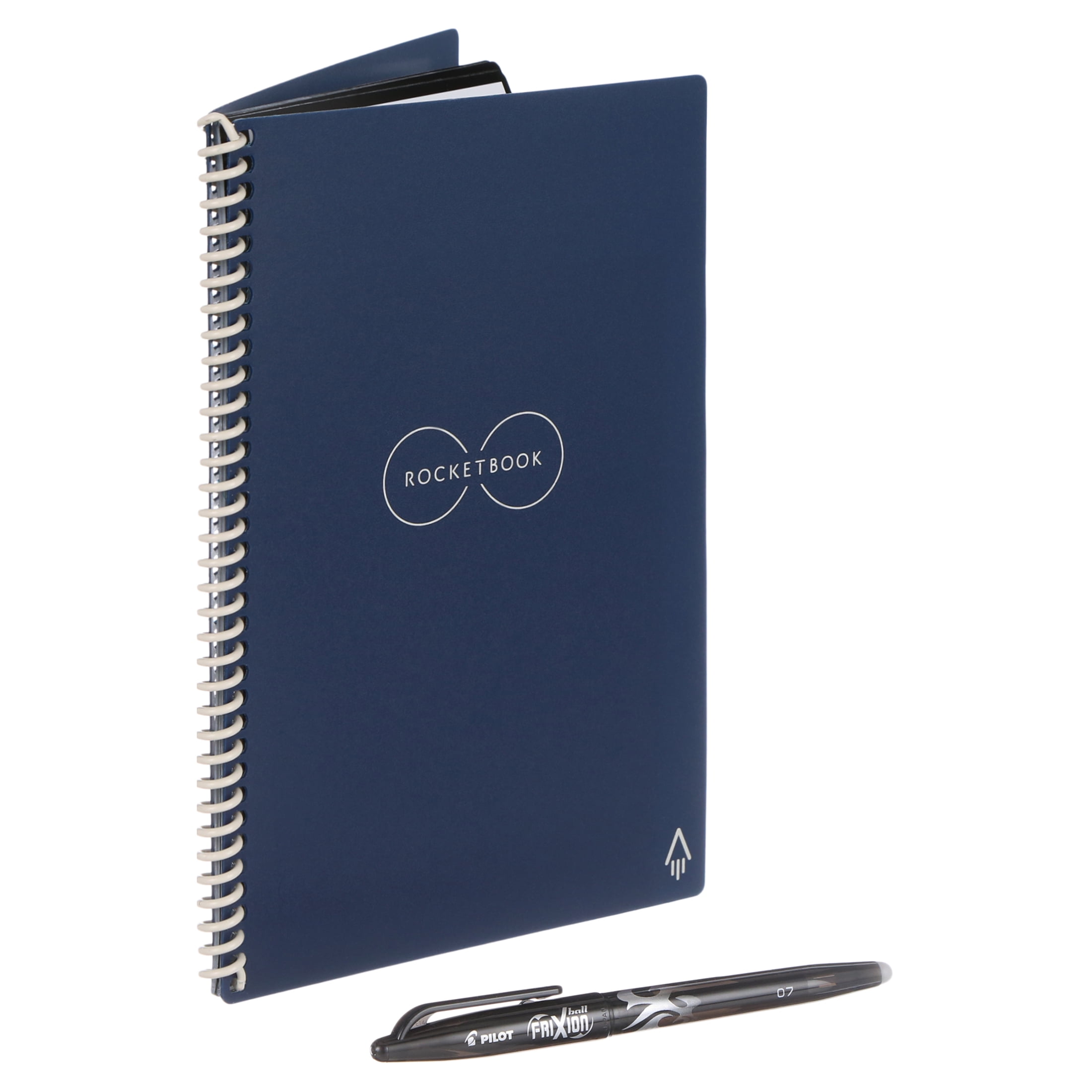 Rocketbook Core Smart Reusable Spiral Notebook, Blue, Executive Size Eco-friendly Notebook (6" x 8.8"), 36 Dot-Grid Pages, Includes 1 Pen and Microfiber Cloth