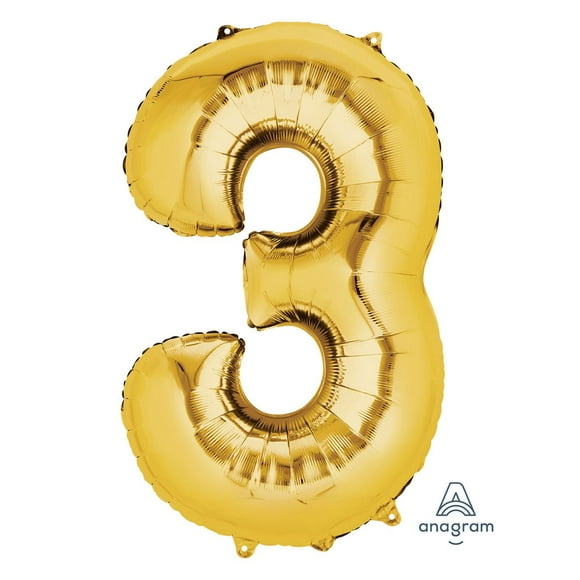 Anagram International Party Eh! Silver Large "3" Banner, Includes one piece