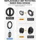 thumbnail image 5 of Phone Grip Stand with Replaceable Elastic Finger Loop, Detachable Magnetic Ring Holder Kickstand Loop, 5 of 5