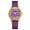 Purple, variant on Luxury Crystal Dial with Roman Numerals Women's Quartz Wrist Watches,Leather Strap Band Casual Dress Watch Anniversary for Women