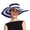 Dark Blue, variant on YAYUBA Women's Summer Sun Hat Wide Brim Straw Beach Hat Casual Outdoor Striped Design,Blue