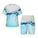 thumbnail image 1 of Balery Crystal Clear Water Splash Conjunto de Pijama Infantil de Manga Corta con Estampado – Ropa de Dormir de Algodón Suave-Small, 1 of 6