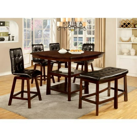 Furniture Of America Rathbun Modern 6 Piece Counter Height