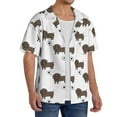 thumbnail image 4 of Cauagu Dachshund Dog Men's Short Sleeve Button Down Hawaiian Shirt for Men Bowling Shirts Casual Summer Beach Shirt,X-Large, 4 of 6