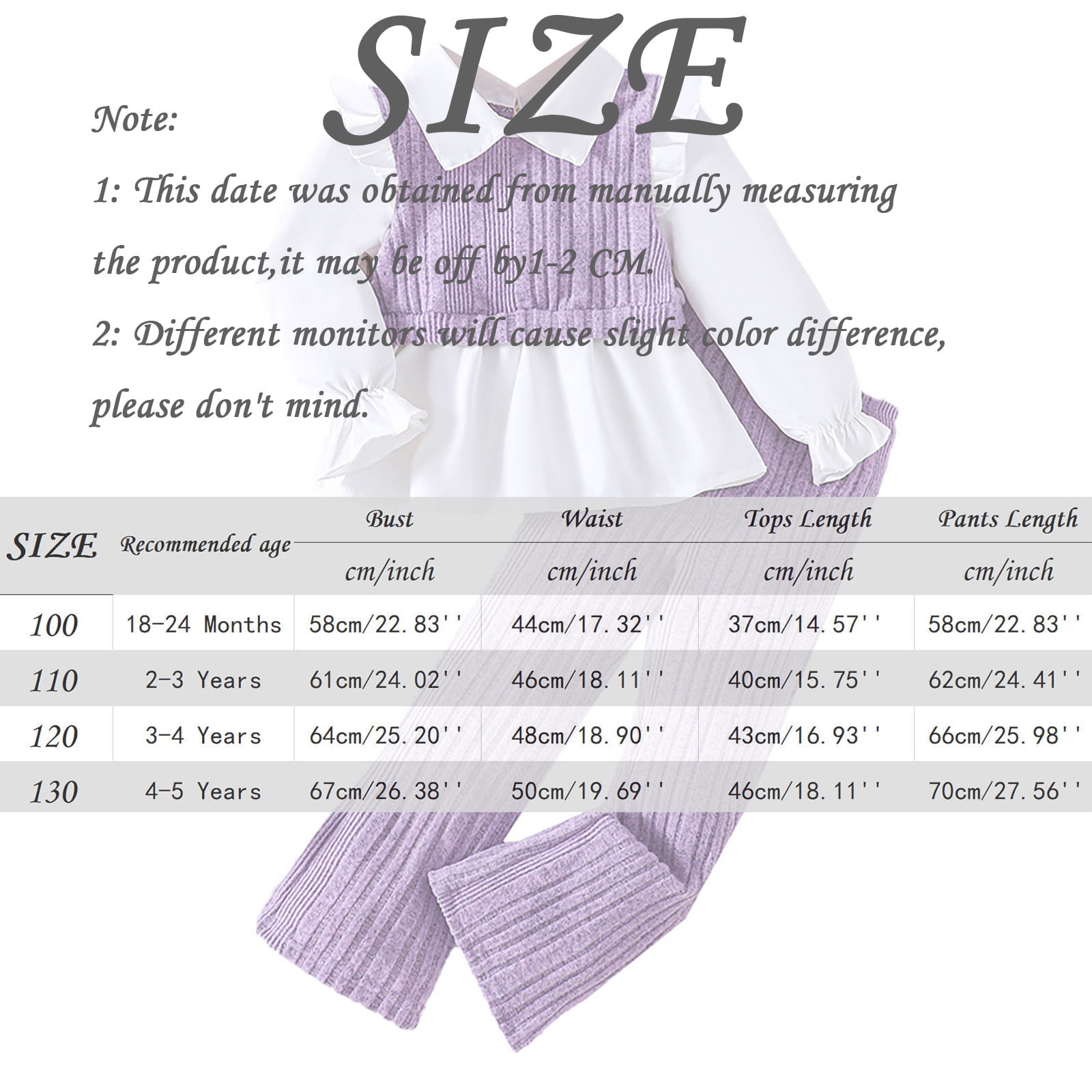 Toddler Fall Clothes for Girls Solid Color Long Sleeved Pullover Tops Long Pants Sets Casual Loose Fashion Baby Girl Winter Outfit,Z3-,4-5 Years