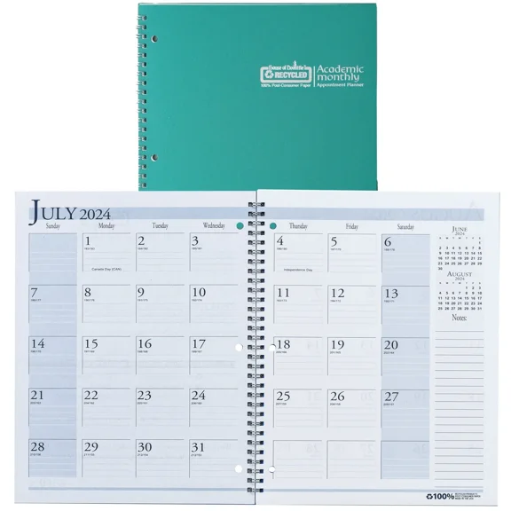 House Of Doolittle Hod26309 2024-2025 July 2024 Monthly Academic Planner