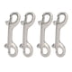 thumbnail image 2 of 4PCS Double Ended Bolt Snap Hooks Marine Grade 316 Stainless Steel B Shape Chain Clip for Ropes Chains Straps Length: 100mm/3.93in, Bearing: 90kg/198.41lb, 2 of 9