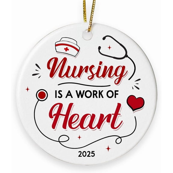 Nurse Ornaments for Christmas Tree 2025 - Christmas Thank You Nurse Gifts for Women, Cute Nurses Preceptor Practitioner Nicu RN Gift for Women, Nusing Graduation Gift for Student Educator A1