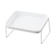 thumbnail image 3 of Comedero para mascotas con soporte de acero inoxidable, comedero elevado para cachorros Blanco, 3 of 9
