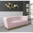 thumbnail image 2 of Meridian Furniture Bellini Solid Wood and Velvet Sofa in Pink, 2 of 6