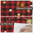 thumbnail image 4 of Red Christmas Round Fitted Tablecloth with Elastic Edge,Water-Resistant Wipeable Winter Holy Nativity Xmas Buffalo Plaid Table Cover for 48-52" Stretch Table Cloth for Dinner Indoor Outdoor Party, 4 of 4