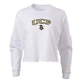 thumbnail image 2 of Women's White UCF Knights Oversized Cropped Retro Long Sleeve T-Shirt, 2 of 3