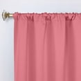 thumbnail image 2 of Superior Blackout Solid Light Filtering Rod pocket Curtain Panel Set, 26"X 84", Pink, 2 of 9