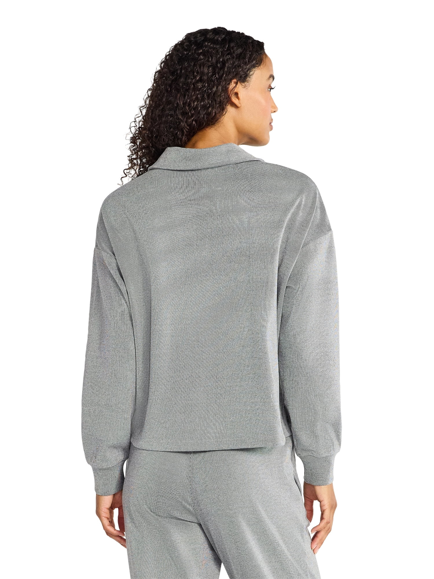 Athletic Works Women's Bi-Color Top with Long Sleeves, Sizes XS-XXXL