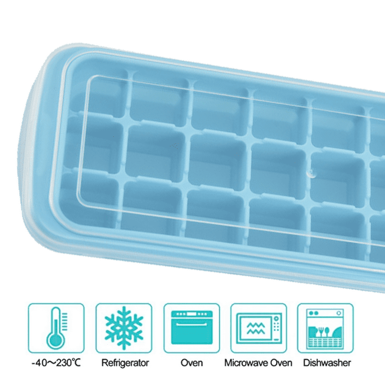  PureHQ Ice Cube Trays for Freezer, 74 Hexagon Shape Stackable Ice  Tray for Freezer, Silicone Ice Mold Trays, Easy Release and BPA Free, 2  PACK: Home & Kitchen