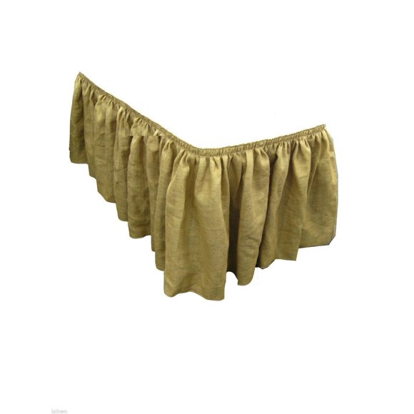 Burlap Table Skirt 14' Ft. Skirting Wedding 100% Natural Jute Pleated Skirt