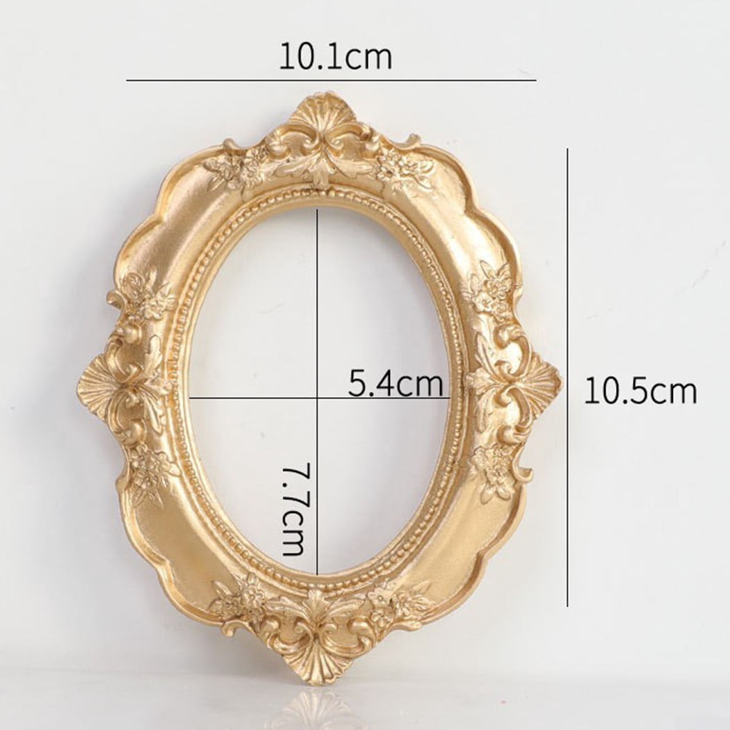 VOSAREA Old Ornate Textured Resin Oval Picture Frame Vintage Photo Display Frame Wall Hanging Photo Holder Decoration Photo Props for Home Party VOSAREA Old Ornate Textured Resin Oval Picture Frame Vintage Photo Display Frame Wall Hanging Photo Holder Decoration Photo Props for Home Party