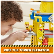 PAW Patrol, Rubble & Crew Bark Yard Crane Tower Playset with Action Figure and Vehicle, for Kids Age 3 and up