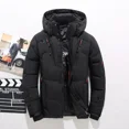 thumbnail image 3 of Abrigo de invierno de pato blanco grueso y cálido, parka resistente al viento para hombre, abrigo de viaje para acampar, ropa de color sólido, nueva chaqueta de plumas con capucha para hombre, 3 of 5