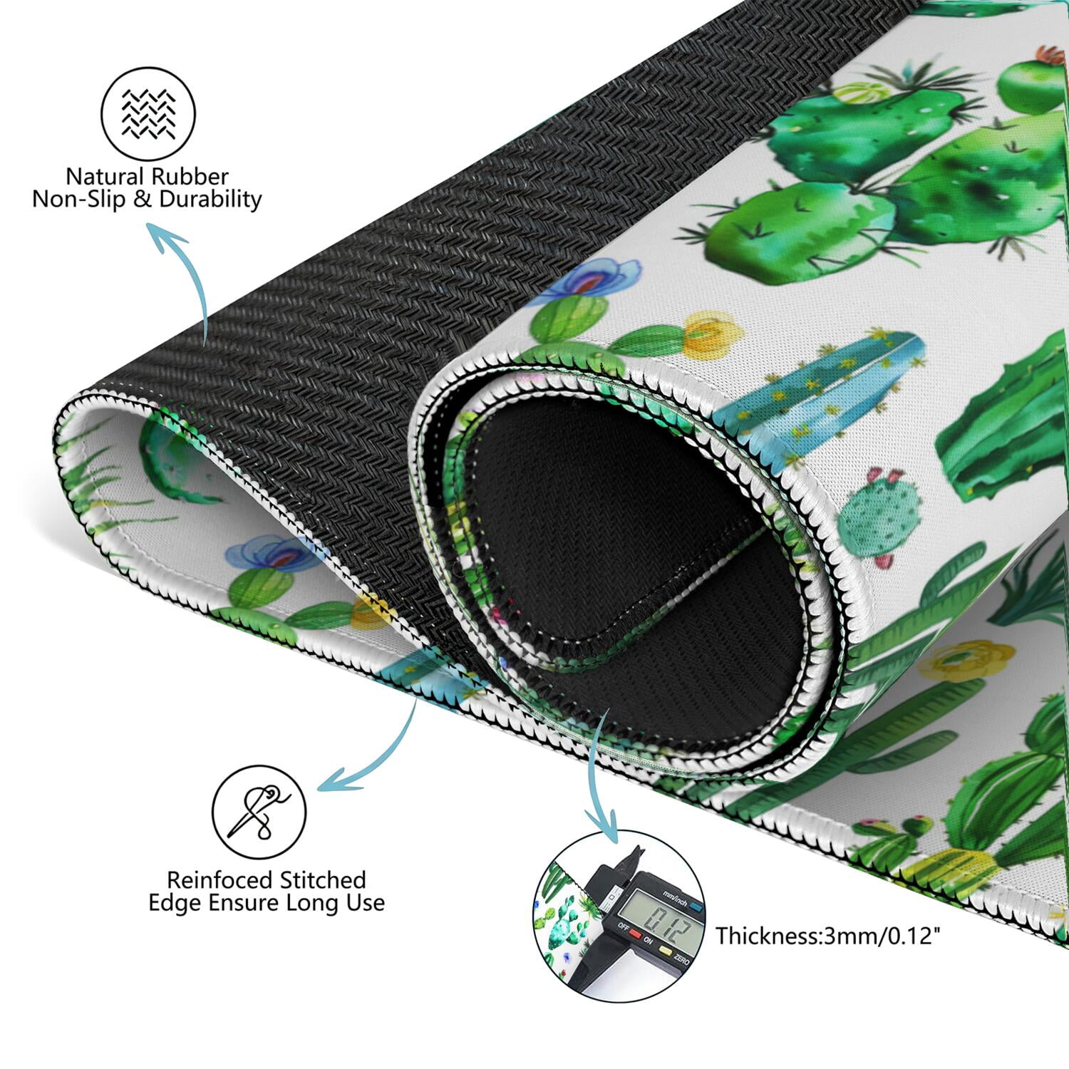 31.5x31.5 Inch Plants Style Game Pad Crafted from High Quality Rubber Material with Anti-Slip Non-Slip Grip and Noise Reducing Features for Cards Tiles Games