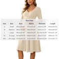 thumbnail image 4 of UKHCCC Women's Maternity Midi Dress, V-Neck Long Sleeve Ribbed Knit A-Line Dress with High Waist, Stretchy Loose Pregnancy Dress for Work, 4 of 8