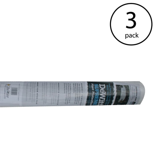 DeWitt 3-Pack Supreme Plant Protection Cover 1.5 oz, Frost Blanket Fabric, 6 x 50 Feet